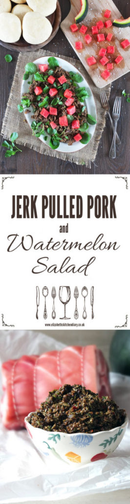 Jerk Pulled Pork and Watermelon Salad - make ahead in the slow cooker and then reheat on the BBQ!