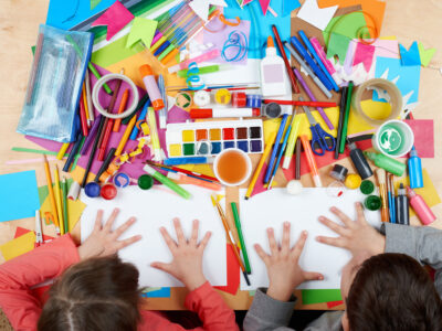 Kids Crafting (image via Shutterstock)