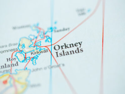 Orkney Islands map - image via Shutterstock