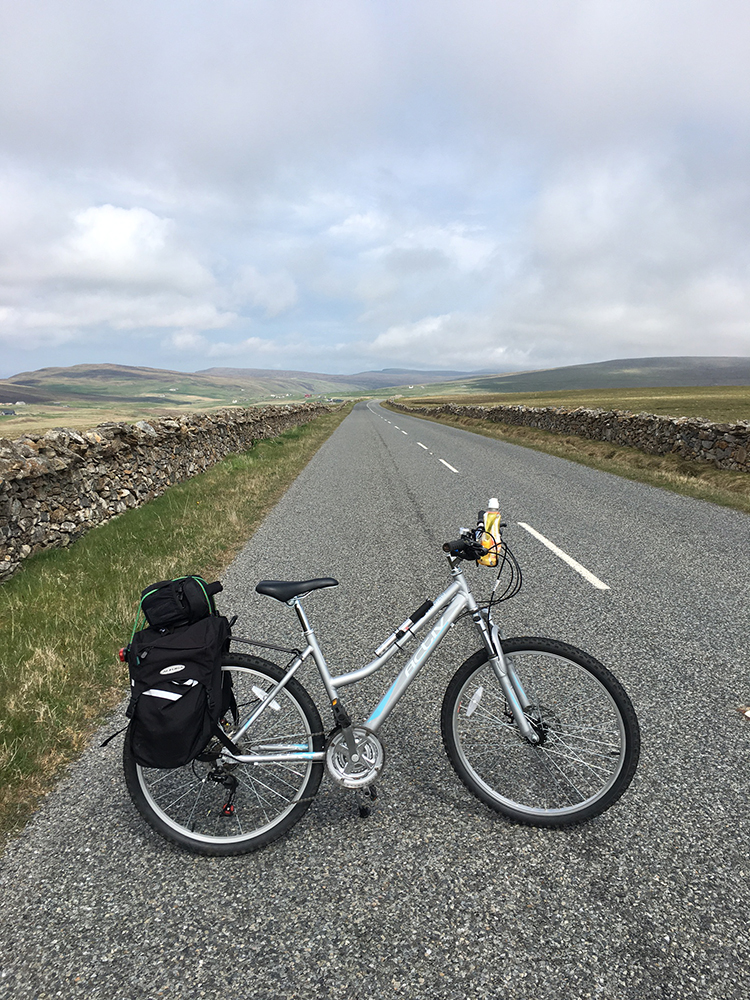 Cycling through Unst, Shetland