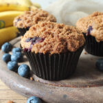 Banana Blueberry Streusel Muffins