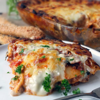 Beef Lasagne with Sun-dried Tomatoes and Orkney Smoked Cheddar