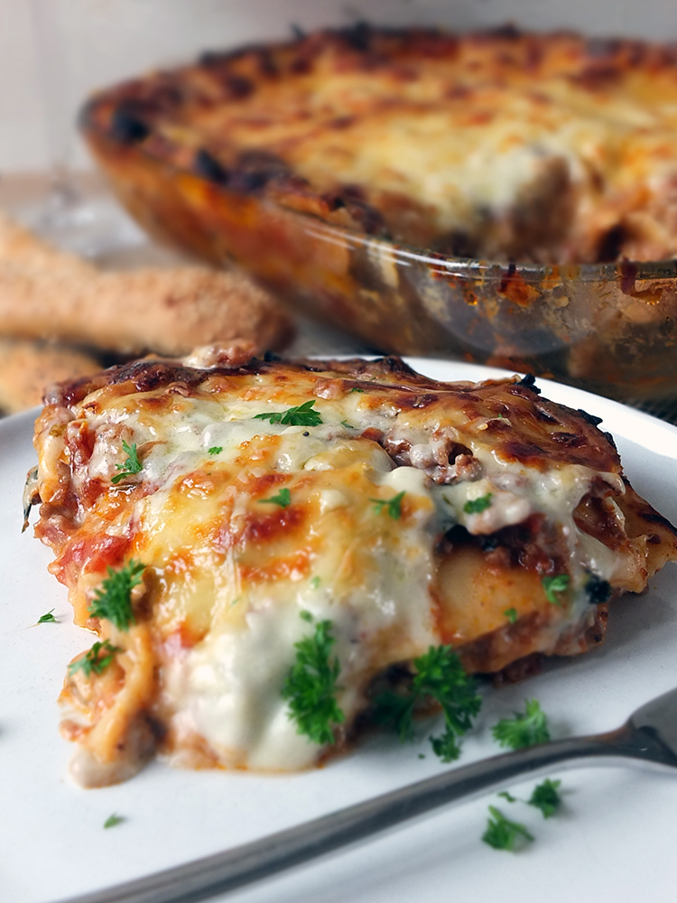 Beef Lasagne with Sun-dried Tomatoes and Orkney Smoked Cheddar