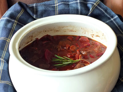 Venison Stew with Tomatoe-Fruits from the Outlander Kitchen Cookbook