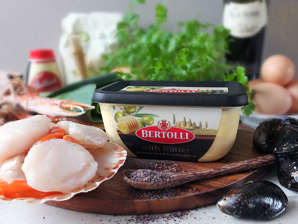 Ingredients for Seafood Linguine - Bertolli with Butter 