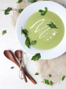 Pea, Potato & Lovage Soup - perfect for summer.