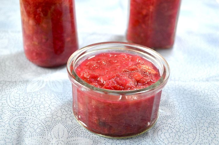 Rhubarb and Ginger Chutney by Tin and Thyme