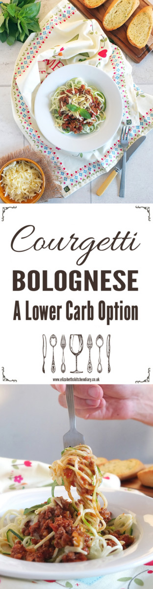 Courgetti Bolognese - a lower carb option. 