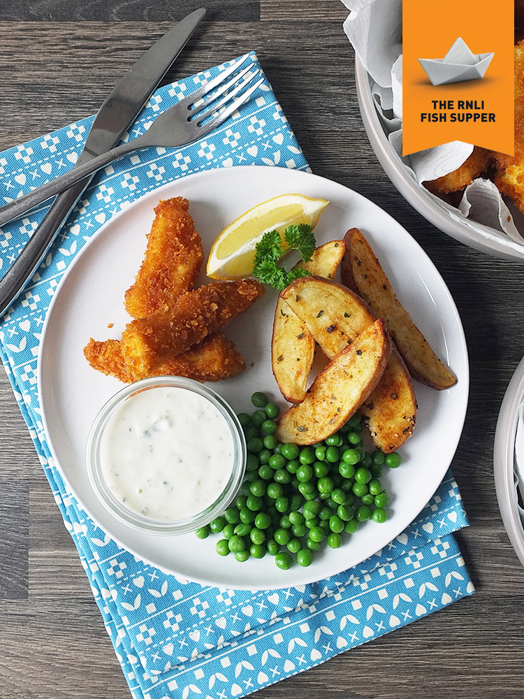 Homemade Fish Fingers, Paprika-Spiked Potato Wedges & Tartare