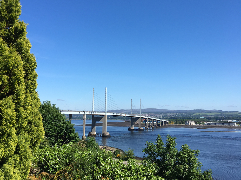 Cycling to Inverness, crossing the Kessock Bridge