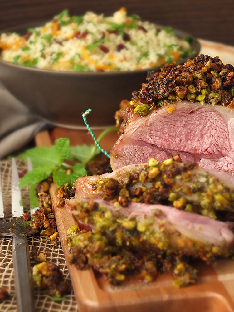 Pistachio and Orange Crusted Lamb #MiniRoast Shoulder