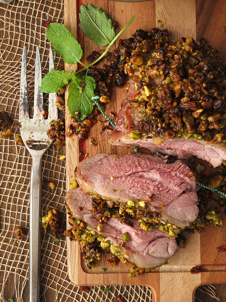 Pistachio and Orange Crusted Lamb #MiniRoast Shoulder