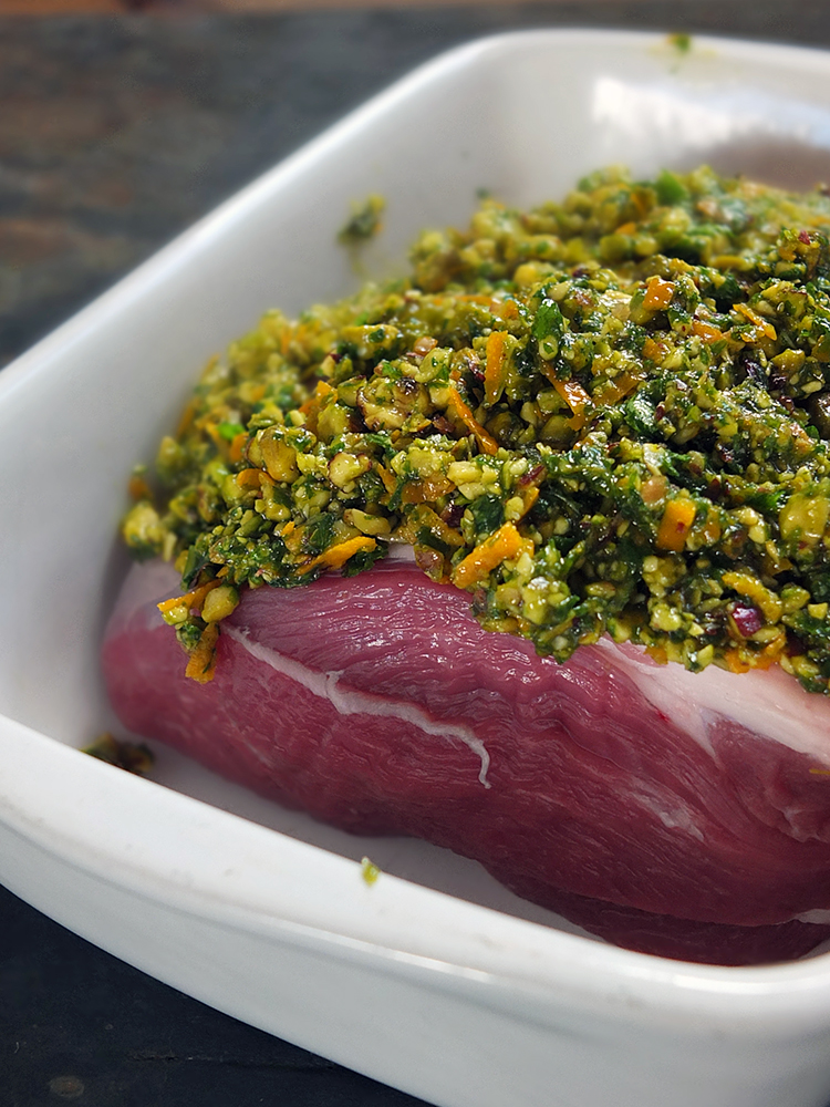 Pistachio and Orange Crusted Lamb #MiniRoast Shoulder