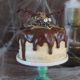 Chocolate and Peanut Butter Swirl Halloween Spider Cake