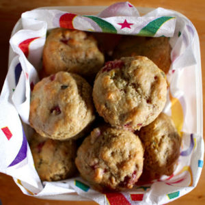 Strawberry and Passionfruit Muffins by Green Gourmet Giraffe