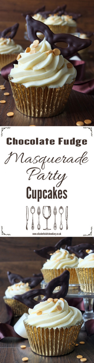 Chocolate Fudge Masquerade Party Cupcakes - cupcakes for grownups!