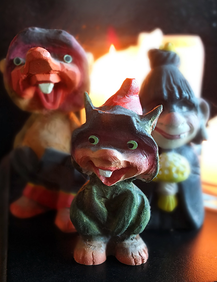 Norwegian Wooden Troll Figures