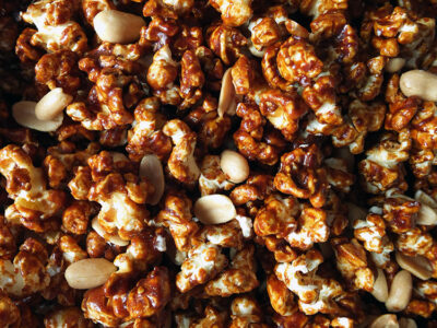 Toffee Popcorn with Peanuts