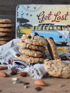 Chewy Trail Mix Oatmeal Cookies