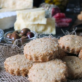 Homemade Rustic Mini Oatcakes - perfect for a cheeseboard!