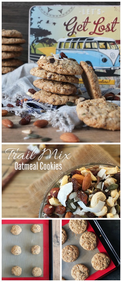 Chewy Trail Mix Oatmeal Cookies