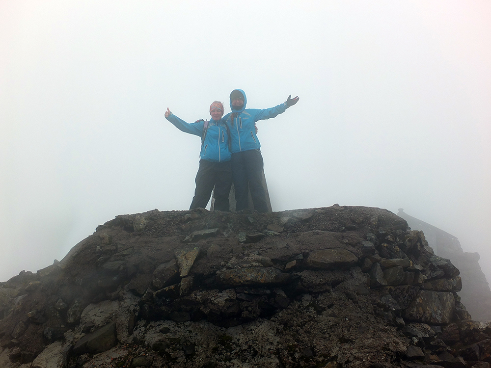 Summit of Ben Nevis in Fog 