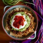 Refried Lentils with Garlic Scapes for Nachos by Green Gourmet Giraffe