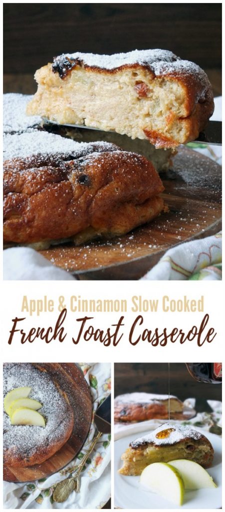 Apple & Cinnamon Slow Cooked French Toast Casserole