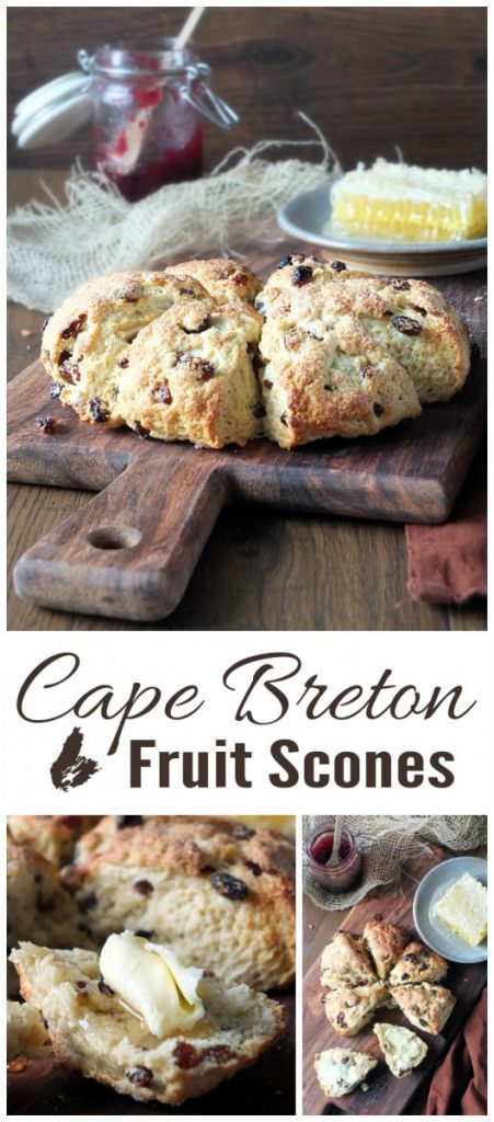 Cape Breton Fruit Scones - serve warm with butter and honey or jam