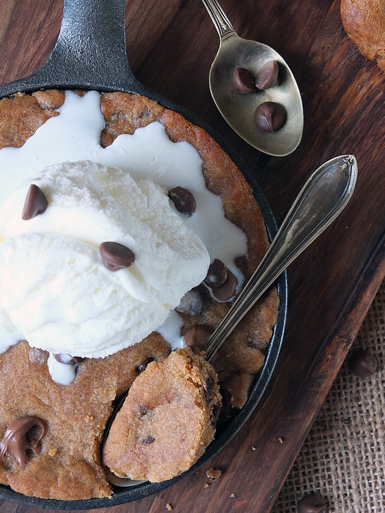 Chocolate Chip Skillet Cookie for Two