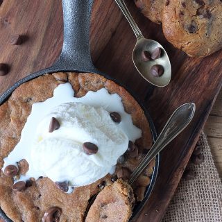 Chocolate Chip Skillet Cookie for Two