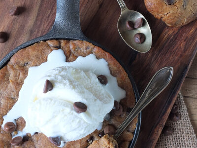 Chocolate Chip Skillet Cookie for Two