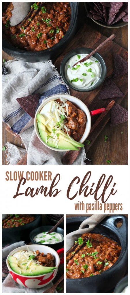 Slow Cooker Lamb Chilli with Pasilla Peppers 