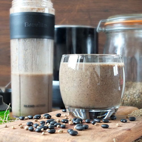 Black Bean & Hemp Brownie Protein Shake Elizabeth's Kitchen Diary
