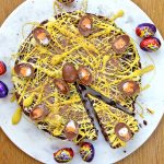 No-bake Creme Egg Biscuit Cake