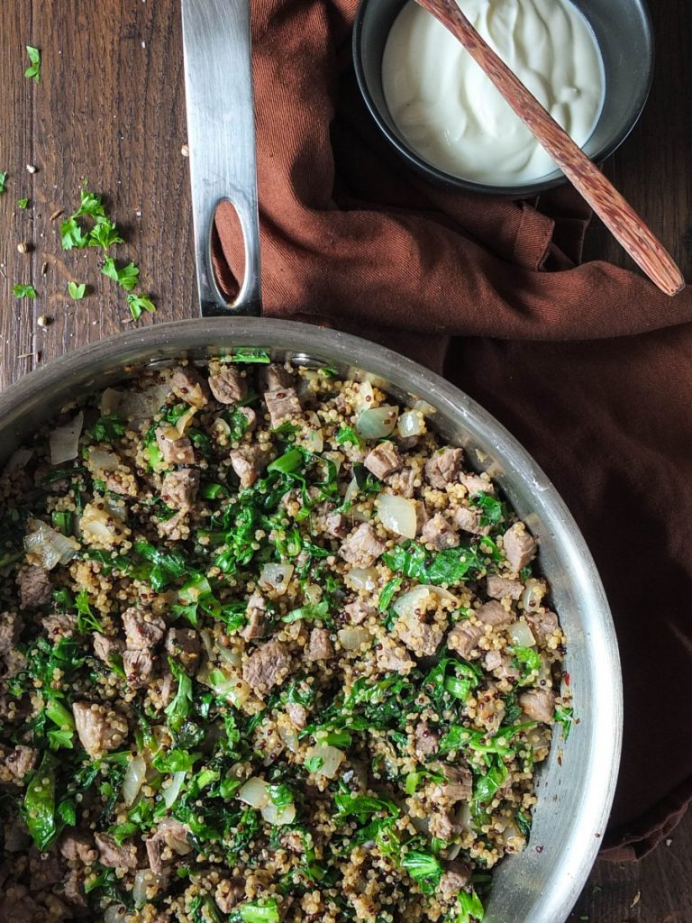 15-Minute Lamb & Quinoa One-Pan Midweek Supper