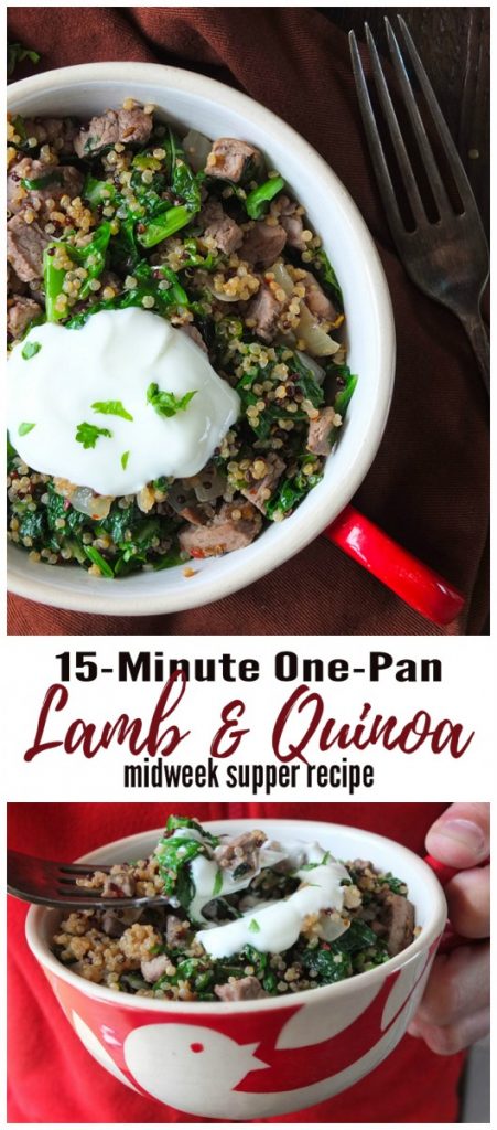 15-Minute One-Pan Lamb & Quinoa Midweek Supper