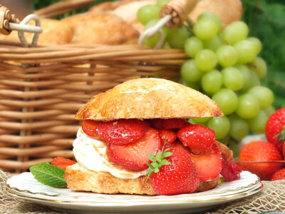 Strawberry Shortcake with Balsamic & Black Pepper Syrup