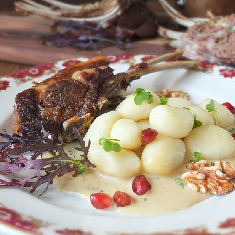 Slow Roasted Rack of Lamb with a Creamy Mustard Tarragon Sauce Elizabeth's Kitchen Diary