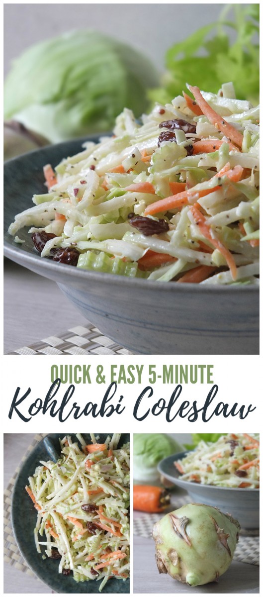 Quick & Easy 5-Minute Kohlrabi Coleslaw Recipe