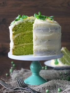 Pea and Vanilla Cake with Lemon Icing by Kate Hackworthy