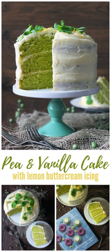 Pea and Vanilla Cake with Lemon Icing by