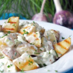 Roasted Garlic and Grilled New Potato Salad
