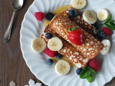 Three-Ingredient High-Protein Gluten-Free Crepes