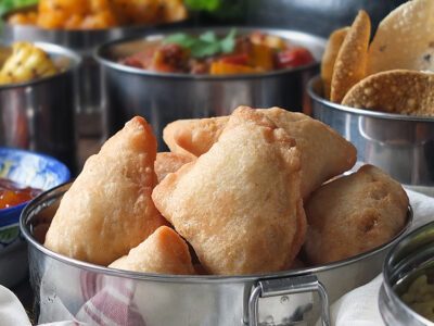 Mini Lamb, Pea and Potato Samosas