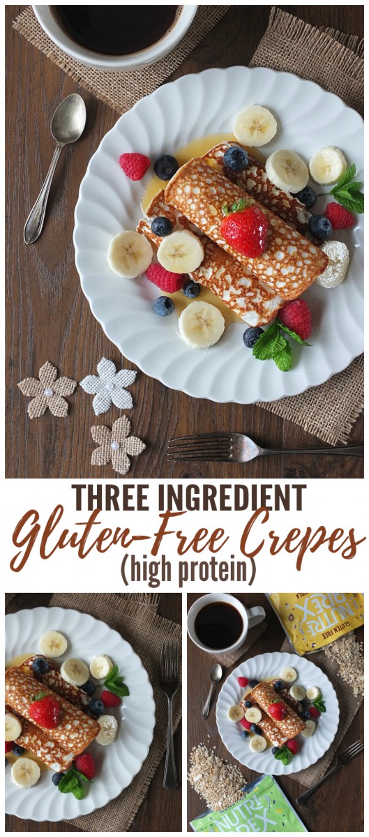 Three Ingredient High Protein Gluten Free Crepes