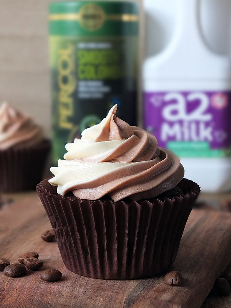 Chocolate and Coffee Cupcakes with Swirl Frosting