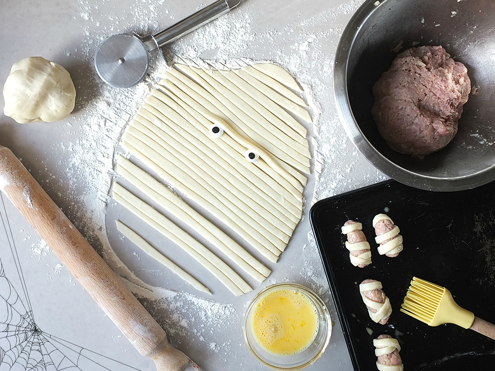 Spooky Halloween Sausage Roll Mummies with Lamb