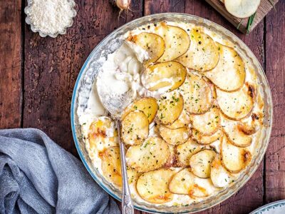 Scalloped Potatoes from Supergolden Bakes