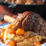 Easy slow cooked lamb shanks recipe #lamb #slowcooked #comfortfood #elizabethskitchendiary